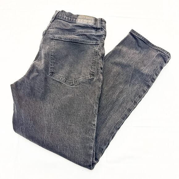Madewell '90s Straight Zip Fly Gray Charcoal Black Wash Denim Jeans Size 30 - Picture 9 of 9